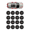 12 pcs Car Door Shock Absorber Car Door Protection Sticker,Buffer Bumper Cushion Door Shock Absorbing Gaskets Logo Sports