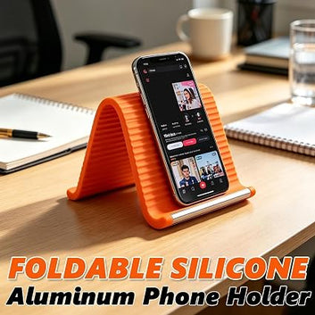 Flexible Silicone Phone Stand with Aluminum Core