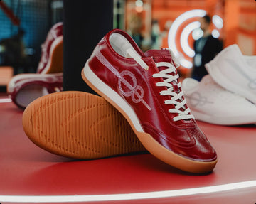 Men's Sneakers Red, Lace-Up Style