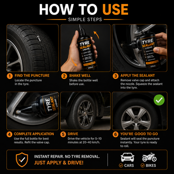 Tyre Sealant Liquid 100ML EACH PACK OF 2