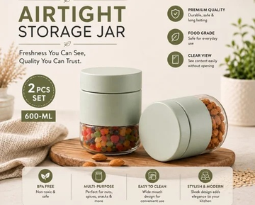 Storage Jar Container 600ml Each pack of 2