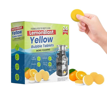 LemonBlast Yellow Bubble Tablets for Deep Cleaning(24 pcs) Pack of 2